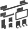 AIKER Toalleros de Baño Sin Taladro,Innovación Juego de Toallero de Baño 8PCS Rectángulo,Acero Inoxidable SUS304 Espesada Accesorios Baño,Perforación De Agujeros O Instalación Autoadhesiva(Negro)