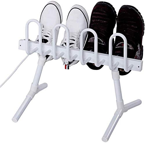 Sèche-chaussures Sèche-chaussures, 4 paires de sèche-chaussures électriques sur pied, chauffage à sec, support de rail de démarrage, déshumidificateur, pour bottes, chaussures, chaussettes, gants, m