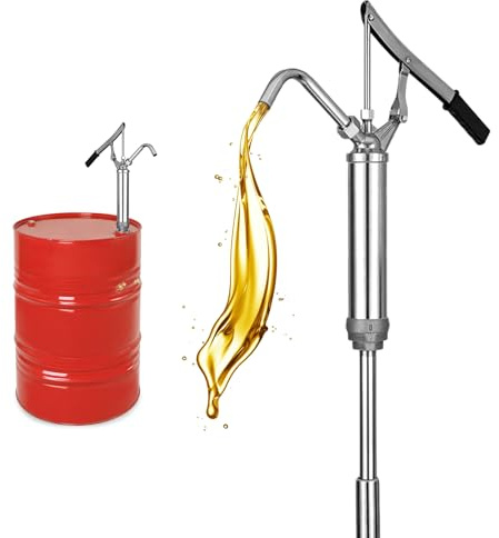 Kottwca Fasspumpe mit Hebelwirkung, Fasspumpe für 10.5 bis 52.8 Gallonen Fässer,Ölpumpe, 28L/Min, Ölabsaugpumpe für Dieselkraftstoff, Motoröl, Schmieröl und Getriebeöl