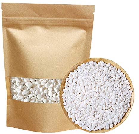 Mini White Rocks Stone Decorative Pebbles Vase Fillers Succulents Cactus Bonsai DIY Plant Rock Garden Outdoor Indoor Gravel for Aquarium, Fish Tank, Terrarium, Fairy Gardening, Top Dressing 2.2-lbs