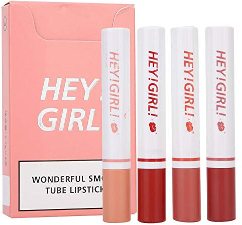 Rossetto a forma di sigaretta, 4 pezzi, rossetto opaco, 4 colori, kit per il trucco delle labbra, durevole e impermeabile opaco, rossetto estivo
