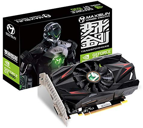 maxsun GEFORCE GT 1030 2GB GDDR5 Grafikkarte GPU Mini ITX Design, HDMI, DVI-D, Single Fan Cooling System
