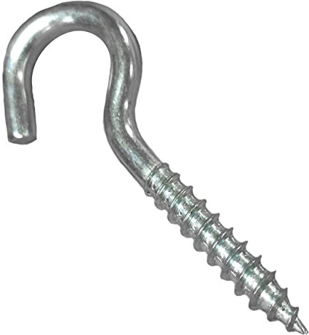 LLB M8 Screw-in Hooks Large Heavy Duty Cup Hooks Screw in Hooks Plain Ceiling Cup for Hanging Lights Eye Big Size: 8mm x 80mm (0.32 x 3.15) Box of 7pcs