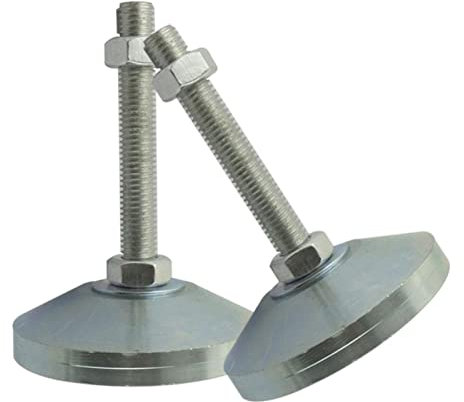 BREAKA 2 Stück M16 x 100 mm verstellbare Möbelfußschalen, solide Stahlbasis, 80 mm Durchmesser Gewinde-Nivellierfuß, for Küchen, Garagen, Werkstätten