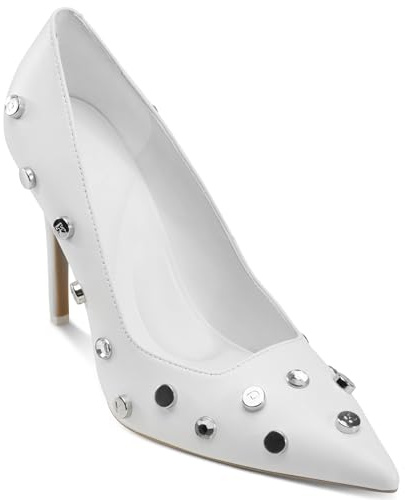 DKNY Mickel Studs-High, Tacones Altos Mujer, Blanco, 40 EU