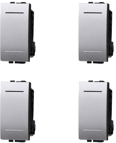ixtrima Pulsante 1P 16A Unipolare Colore GRIGIO Compatibile Con Bticino Living Light/international