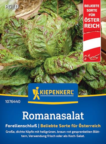 Kiepenkerl Profi-Line Romanasalatsamen Forellenschluß 1076440 - Salatsamen für große und dichte Köpfe mit einem Inhalt von 400 Pflanzen - Salatpflanzen, Saatgut