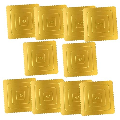 FUNNETOYU 10piezas Base De Pastel Cuadrada De Para Pasteles De Mousse y Fiestas Bandeja Para Hornear Soporte Para Exhibición De Tartas