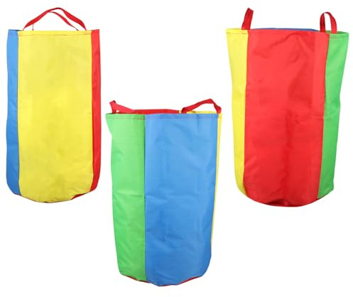 MUSISALY Set 3 Sacchi da Corsa Colorati per 80-100 Cm, Sacchi da Salto Resistenti Robusto per Giochi All’aperto e Attività Aerobiche
