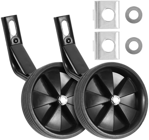 Levemolo Ruedines Ruedas Silenciosas de Acero y Plástico para Moto Electrica Instalación Fácil y Soporte Seguro para Entrenamiento de Bicicleta Infantil