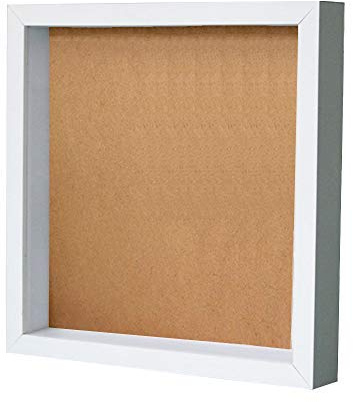RayLineDo® White 3D Deep Picture Photo Frame Display Memory Box For Specimen Medals Preserved Fresh Flower Quilling Paper Work (A4)