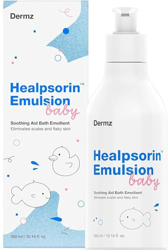 Healpsorin Baby Gentle Bath Emulsion for Dry & Eczema-Prone Skin – Calendula & Sweet Almond Oil – Mild Moisturizing Wash for Sensitive Baby Skin – Fragrance Free