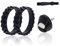 Gummirad Ersatzteile Kompatibel mit Iro-bot Room-ba Series 500 600 700 800 900 E5 I7 I7+ S9 S9+, Zentrales Rad mit Nichtlipen Gummireifen und Reinigungsbürste von Poweka