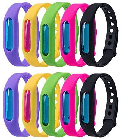 12 Pack Mosquito Repellent Bracelet Silicone Insect Repellent Mosquito Bands for Adults & Kids,100% Natural Plant Essential Oil for Outdoor Camping Jungle,480 Hour Insect Repellent Protection