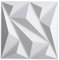 Warmiehomy 3D Wall Panels Wall Panelling 12 Pcs Decorative Diamond 19.7'x19.7' Wall Tiles White Wall Panels for Living Room, Bedroom, Bathroom, Interior Home Wall Decor(50cm*50cm)