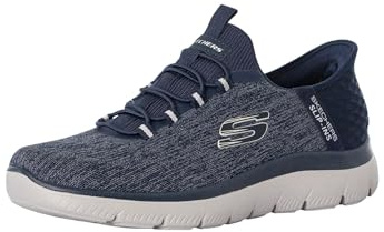 Skechers Homme Summits High Range Sneaker, Navy Mesh, 45 EU