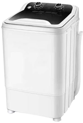 Lavadora portatil, Lavadora Carga Superior para Apartamentos Caravana, Mini Lavadora con Cesta De Drenaje para Lavar Ropa De Bebé, Ropa Interior Adecuada 65x41x38cm(Negro)