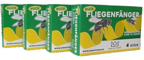 4 Rollen Puck Fliegenfänger Fliegenfalle Insektenfalle Leimfalle
