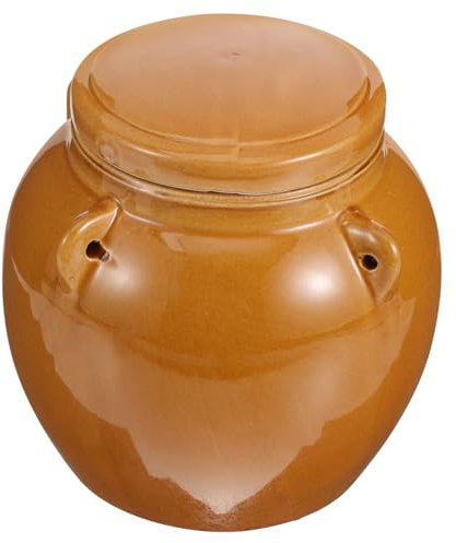 ULTECHNOVO Vintage Ceramic Sealing Jar for Honey Pot and Pickle Jar for Kitchen Storage and Honey Dispenser Needs