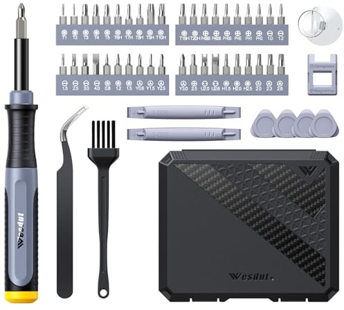 Wesdut 2026 Updated 52in1 Mini Precision Screwdriver Set, [S2 Military-grade alloy] Small Screw Driver Set, Magnetic Repair Tool Kit for Phone, PC, Laptop, Xbox, Switch, Eyeglasses, Watch, Electronic
