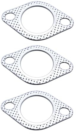3 Pcs Exhaust Gasket 1.75 Inch 45mm Universal Reinforced Metal 2 Hole Repair Flange Joint