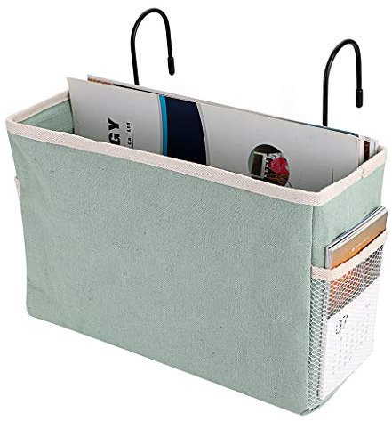 SUMNACON - Cesta para colgar para cama, oficina, casa, escuela, dormitorio, color verde