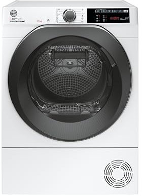 Hoover H-DRY500 NDEH11A2TCBEXS-S - Asciugatrice a pompa di calore, 11 kg, classe A++, funzionamento intelligente, AquaVision/mascherina con simbolo