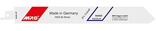 MPS Bi-Metall-Säbelsägeblatt gefräst und geschränkt GL 225/VL 205 mm, ZT 1,4-1,8 mm als Universal - Zubehör für Stichsäge im Einsatz wie Stein und Metall