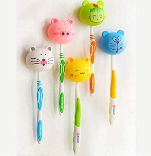 Uteruik Portaspazzolino da parete con ventosa per il bagno, 1 pezzo (inviato casualmente)