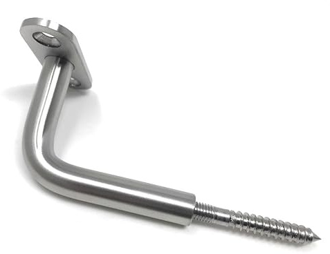 Handlaufträger Edelstahl Handlaufhalter Wandhalter Flach mit M8 Stockschraube