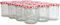 Jam Jars Wide Mouth Glass 324ml | Set of 12 Preserve Pots with Lids | Airtight Screw Top Red Gingham Lid | Homemade Jam, Marmalade & Chutney | Glass Pots Wedding Favours