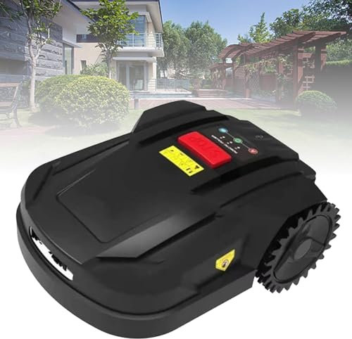 XoTiq Tondeuse à Gazon robotisée entièrement Automatique, Tondeuse à Gazon Automatique Rechargeable, Tondeuse à Gazon avec Application et Fil périphérique, Tondeuse à Gazon robotique sans Fil avec