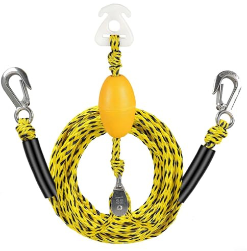 Gettimore Harnais de remorquage marine avec poulie rotative à 360 degrés pour sports nautiques et ski (bleu noir)
