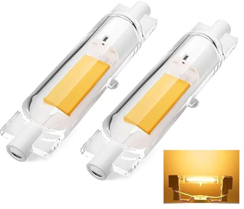 ACAATVE R7S LED 78mm Dimmbar 20W Warmweiß 3000K | 78 mm LED Leuchtmittel für 200W J78 Halogenlampe, 360°Abstrahlwinkel, Kein Flimmern für Stehlampe Wandleuchte Deckenfluter, AC 220V-240V, 2 Stück