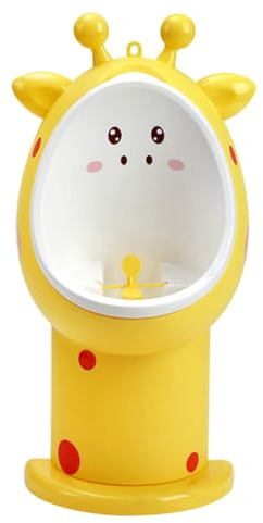 FUNOMOCYA Vasino per Ragazzo Ragazza Maschio a Parete in Pp Giallo Design Cartone Animato Adorabile, Facile da Pulire e Comodo da Installare per Uso Domestico