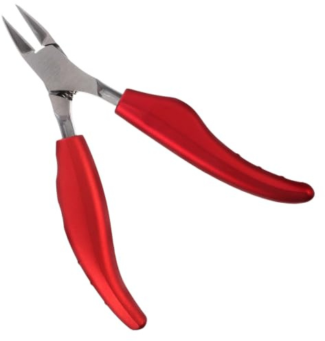 SWETRACE Cortaúñas de Acero Inoxidable Resistente para Uñas Gruesas y Duras, Mango de Goma Rojo, Adecuado para Manos y Pies en Uso Profesional