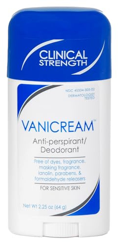 Vanicream Anti-Perspirant Deodorant for Sensitive Skin - 2.25 oz - Clinical-Strength Deodorant with 24-Hour Protection - Unscented