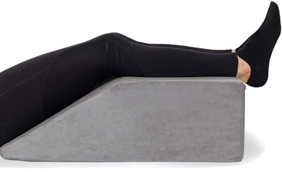 Leg Elevation Pillow - Memory Foam Leg Elevating Pillow | Leg Rest Wedge - Leg Pillow Elevation Blood Circulation | Relieves and Recovers Foot & Ankle Injuries | Foot Elevation Pillows for Swelling