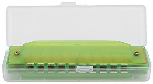 Kids Harmonica, Harmonica for Beginners, Plastic Harmonia 10 Hole Harmonica Musical Instrument for Amateurs (Green)