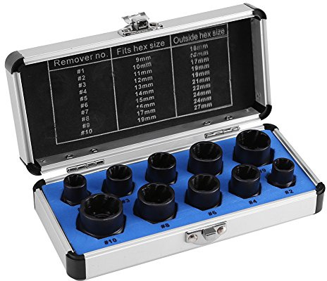 10 Pcs Douille, Statue de phénix en laiton haute dureté bon brillant Douille à vis et écrou Clés Extractor Sets