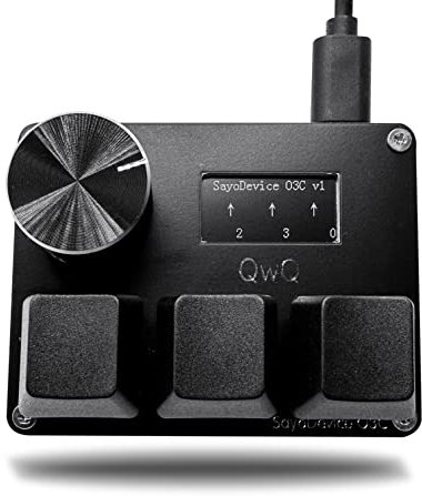 BTXETUEL SayoDevice O3C OSU Keyboard Rapid Trigger Hall Switches Magnetic Linear Switches Keyboard with Knob and Screen,Copy Paste,Shotcut,Macro Hotswap Mini Keypad.…