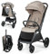 Kinderkraft LOOM Passeggino leggero fino 27kg, Chiusura con una mano, cesto sotto, capottina estensibile con tettuccio, Barra di sicurezza, fino a 4 anni o circa 22 kg, Beige