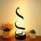 Sonhomay Lampe de table moderne à LED en spirale USB 3 couleurs à intensité variable en continu pour la maison, le salon, la chambre à coucher, le bureau, 30,5 x 10,2 cm