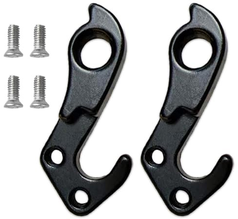 BNGXR Schaltauge Hinten, Fahrrad Schaltauge, Fahrrad-Heckhaken Aluminiumlegierung mit 2 Schrauben Schaltwerk Hinterrad für Trek, Ersatzteil Für Mountainbike, Fahrrad Aufhänger Adapter(Schwarz)