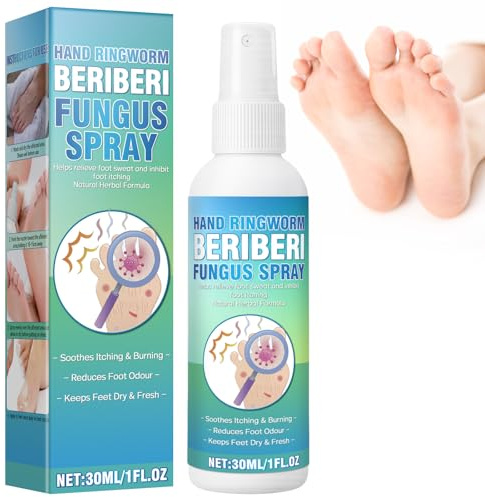 Aarovibe 30ml Athletes Foot Spray, Fast-Acting Athletes Foot Treatment Spray, Antifungal Remedy for Itching, Redness & Cracking