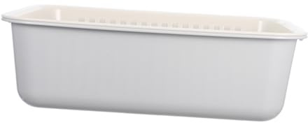 Alipis Colador de Doble Capa para Cubeta Plástica de Gran Capacidad con Sistema Rápido de Drenaje Cesta de Lavado para Cocina Gris y Beige Ahorra Espacio y Mantiene Ingredientes Frescos