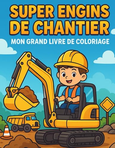 Livre de Coloriage Super Engins de Chantier