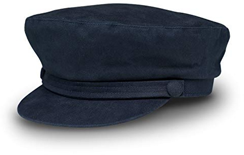 fiebig Schiffermütze für Damen & Herren | Schlichte Kapitänsmütze mit Schirm | Traditionelle Matrosenkappe aus 100% Baumwolle | Klassische Schirmmütze für das ganze Jahr (62-XXL, blau)