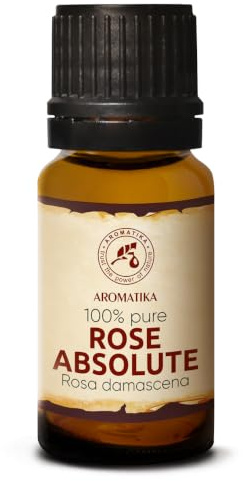 Rose Absolue 10 ml - Aromatisches Öl für Diffusor und Aromalampe | Für Duftlampen und Aromakerzen; Seifen; Lufterfrischer; Aromatherapie; mit angenehmem blumiger Duft; Raumduft
