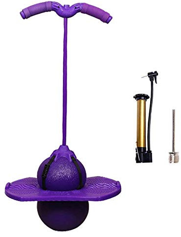 LICHENGTAI Bouncy Balls, Bouncing Stick Ball con Mango y Bomba Po-go Stick De Espuma para Juguetes, Regalos para Niños y Adultos, Morado